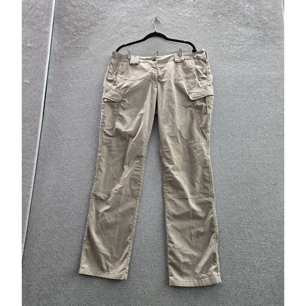 5.11 Tactical Women Pants 20 Beige Stryke Mid Rise Ripstop Cargo Straight 34"